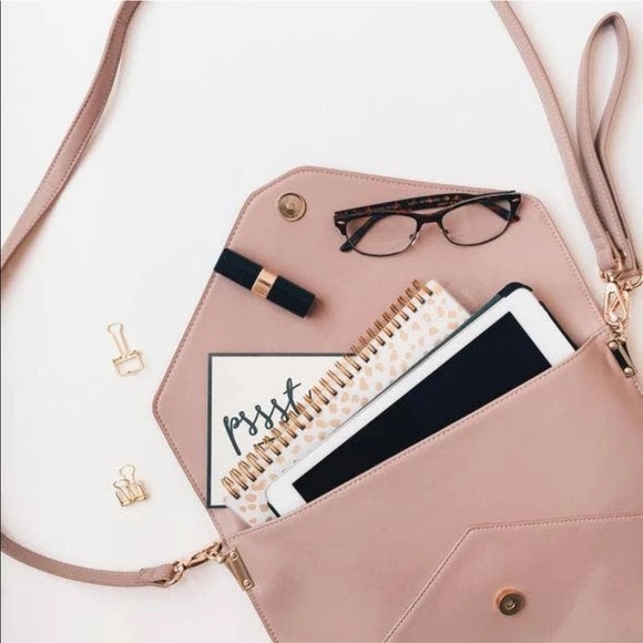 BOUTIQUE Lilac Milan Clutch Purse Blush Bag NWT - Picture 2 of 3